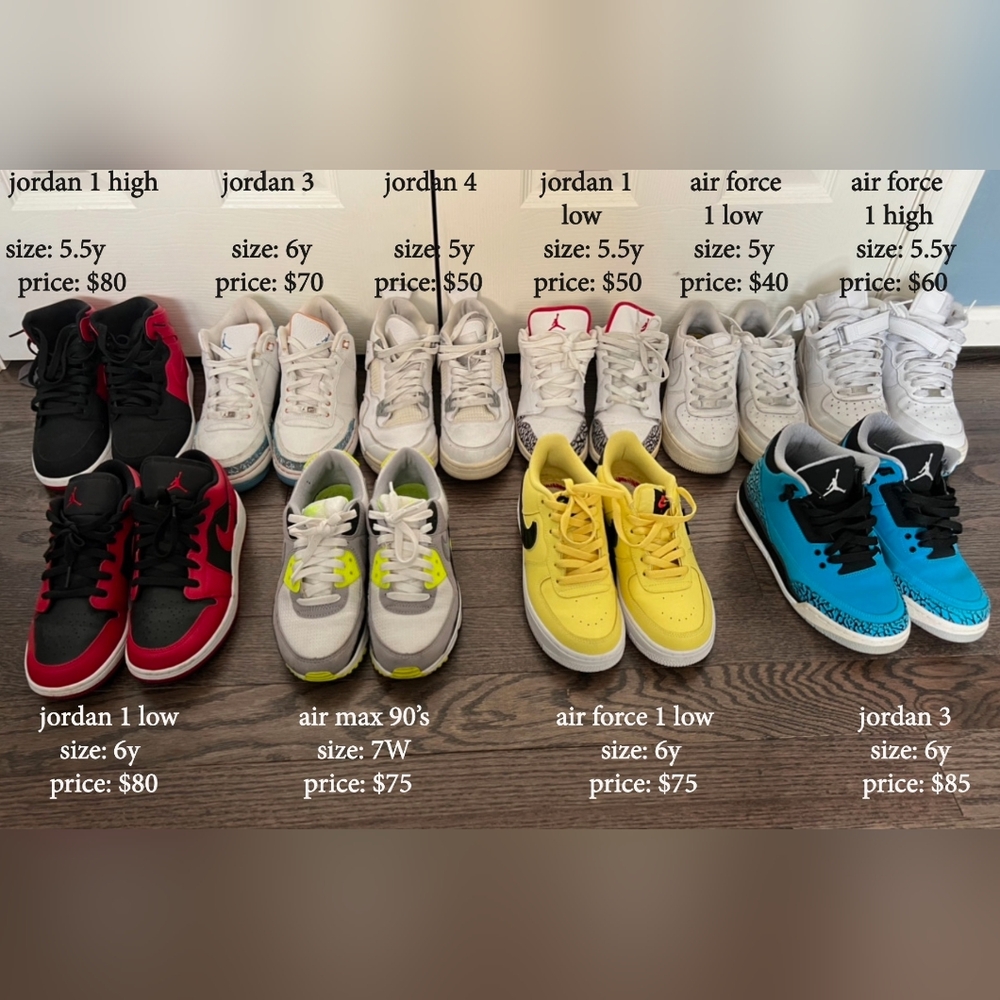 Various NIKE AND JORDAN SHOES